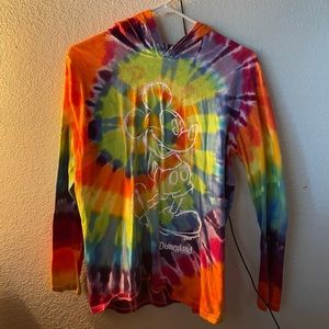 Disneyland tie dye long sleeve hoodie